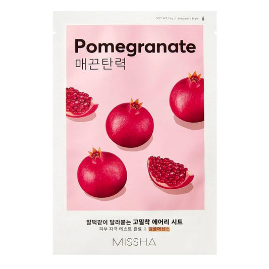 MISSHA Airy Fit Sheet Mask Pomegranate – Firming and revitalizing sheet mask with pomegranate 19 g.