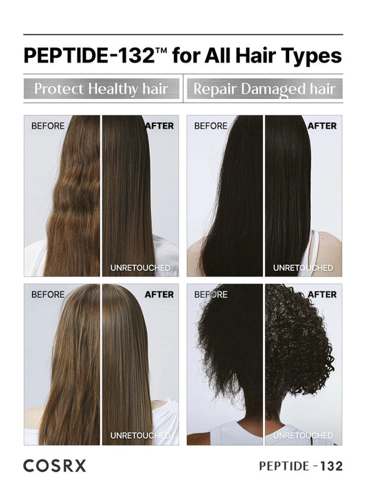 COSRX Peptide-132 Hair Bonding Shampoo – Korean strengthening shampoo for scalp and hair (daily anti-dandruff care)