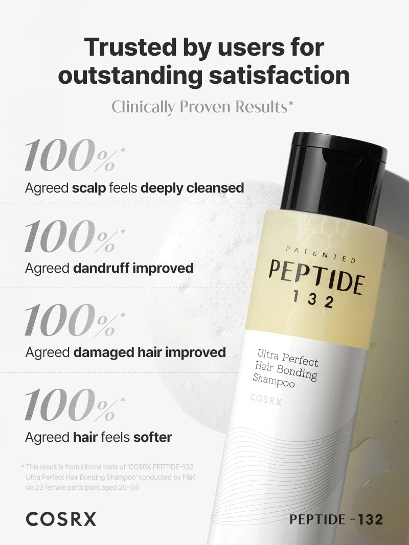 COSRX Peptide-132 Hair Bonding Shampoo – Korean strengthening shampoo for scalp and hair (daily anti-dandruff care)