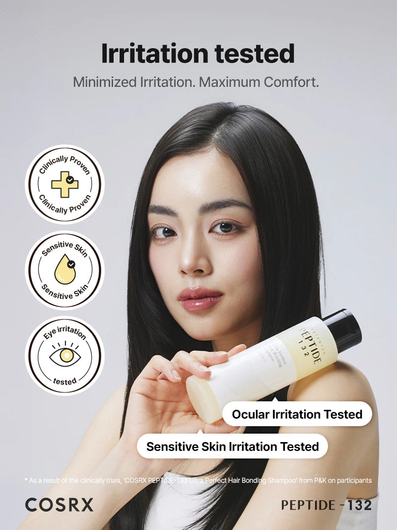 COSRX Peptide-132 Hair Bonding Shampoo – Korean strengthening shampoo for scalp and hair (daily anti-dandruff care)