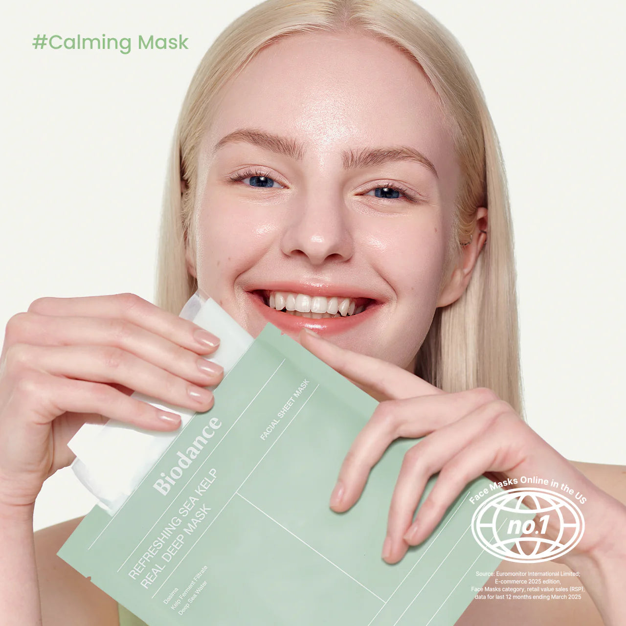 Biodance Refreshing Sea Kelp Real Deep Mask 4 pcs. × 34 g – Korean refreshing deep hydrating mask with sea kelp