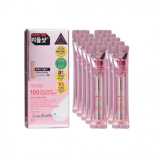 VT Cosmetics 100 Collagen Reedle Shot 2 ml x 10 pcs. – Korean intensive collagen booster for skin renewal