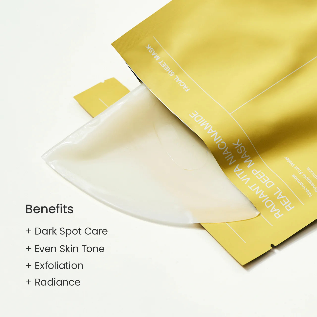 Biodance Radiant Vita Niacinamide Real Deep Mask 4pcs × 34 g – Korean brightening deep nourishing mask with niacinamide