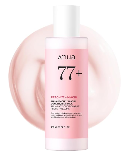 ANUA Peach 77% Niacin Conditioning Milk 150 ml – Korean facial milk with peach and niacinamide