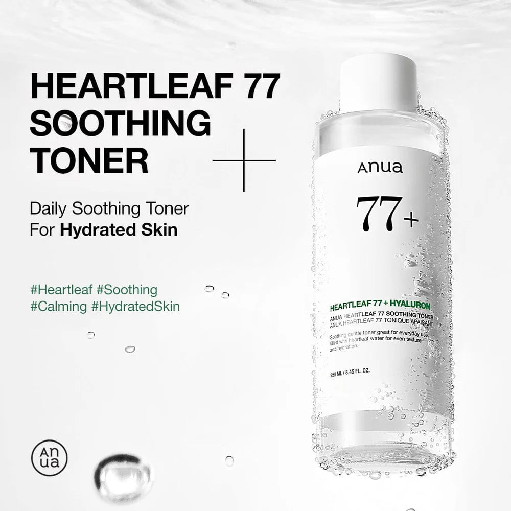 Anua Heartleaf 77 Soothing Toner 250ml – Korean soothing and hydrating toner with Heartleaf