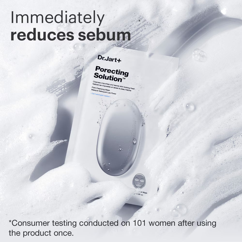 Dr. Jart+ Dermask Porecting Solution Cleansing Mask 28 g – cleansing mask with activated charcoal.