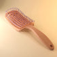 Elegant round hair comb – carved decorative accessory for women