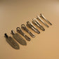 8 pcs. silver hair clips – metal Y2K star clips for women