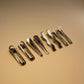 8 pcs. silver hair clips – metal Y2K star clips for women