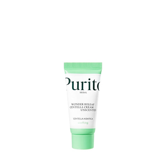 Purito Wonder Releaf Centella Cream Unscented 15 ml – Korean soothing cream without fragrance with centella